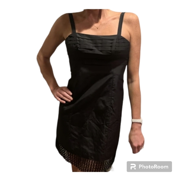 Elegant Lilly Pulitzer Alana-Style Black Sleeveless Silk Mini Dress Size 4 - Picture 2 of 10